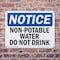 Signmission Non-Potable Water Not For Drinking, 24 in W x Rectangle, Plastic OS-2PACK-NS-P-1824-L-15094 - alternate 7
